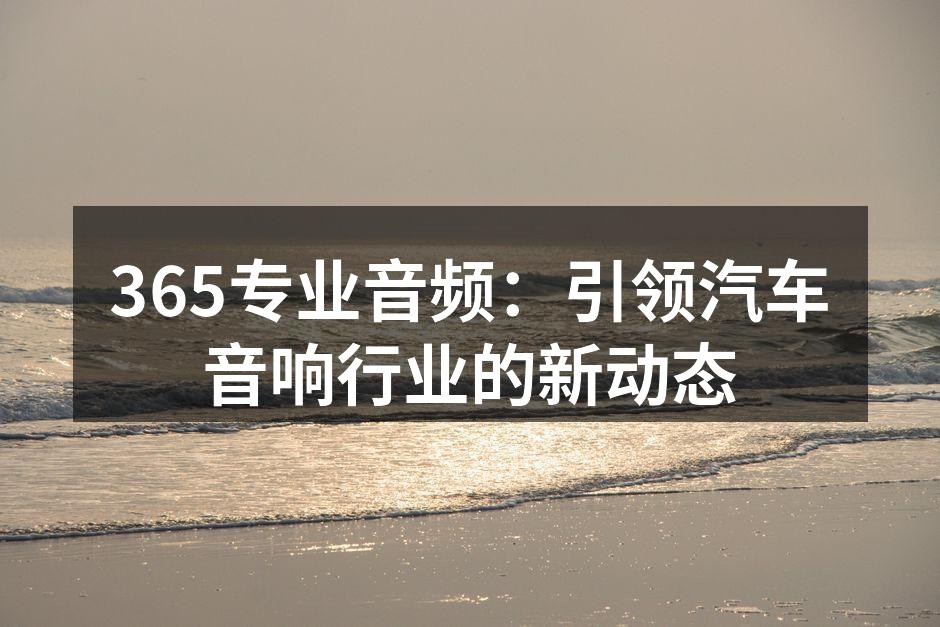 最新音响系统展示