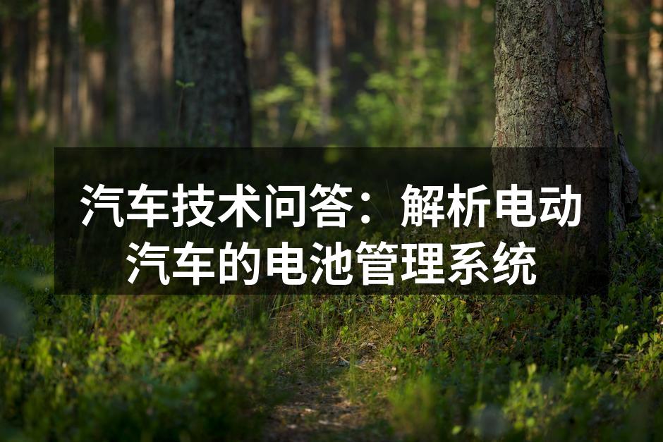 电池管理系统示意图